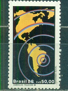 Бразилия, 1988, Телекоммуникации, 1 марка